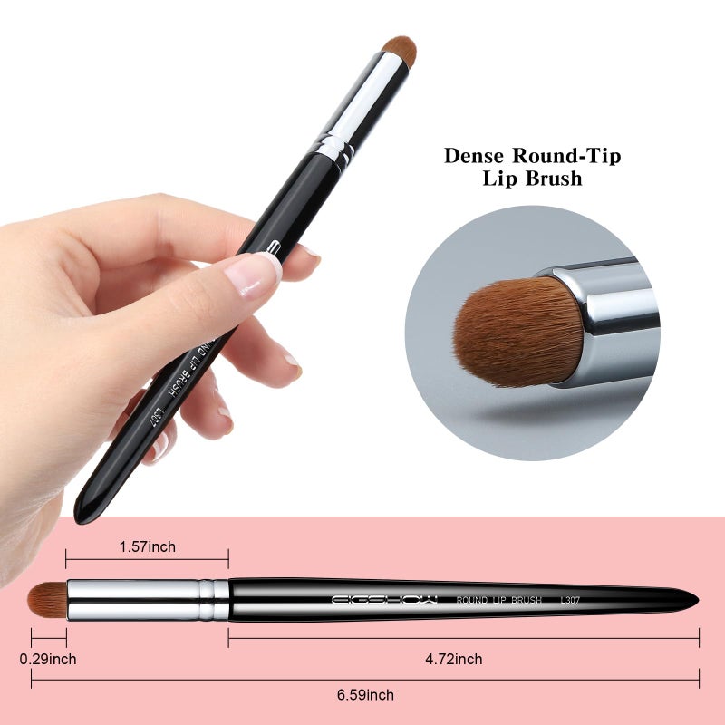 EIGSHOW Lip Brush, EIGSHOW Lip Smudge Brush Round head for Gloss Lipstick, Multi-purpose Makeup Blending Applicator, Reusable (L307) - Image 2