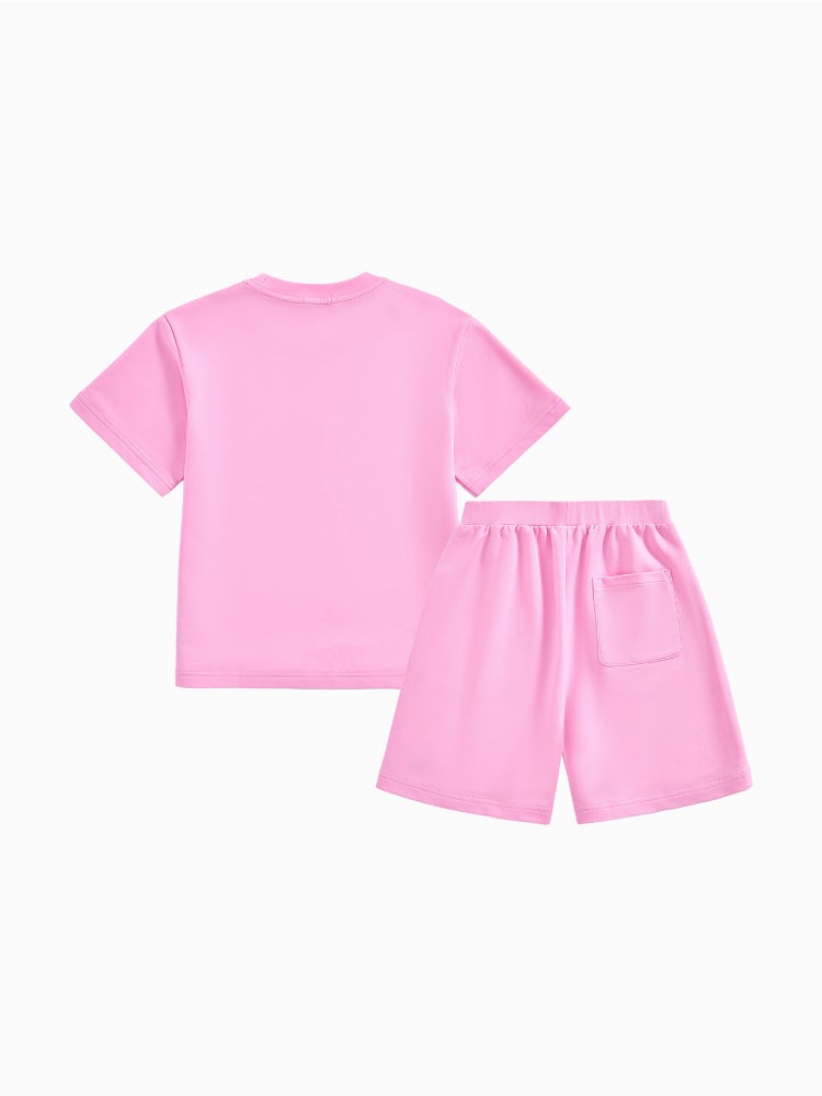 بالابالا طقم من قطعتين - تيشيرت وشورت بلون موحد للجنسين - Image 2