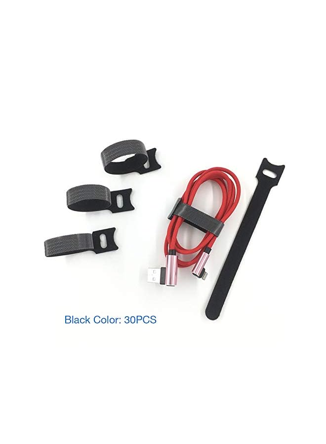 BESIGN 60 Pack Fastening Cable Straps, Reusable Cord Organizer, Keeper Holder, Cable Ties for Earphones, Earbuds, Headphones, Home Office Tablet, PC, TV Wire Management, Black and White - Image 4