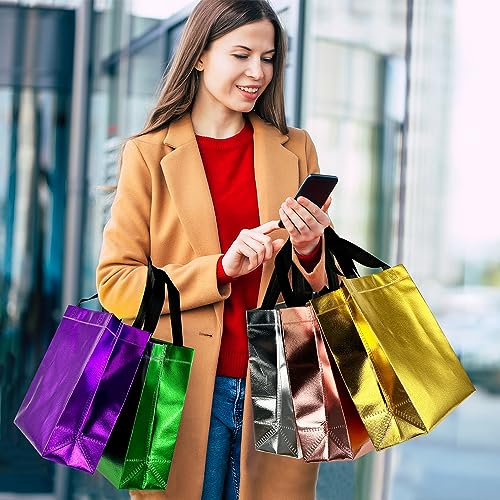 BLEWINDZ Colorful Gift Bags with Tissues – 12PCS Reusable Gift Bags Medium Size - Ideal for Goodie Bag, Birthday, Shopping, Party Favor Bag - Image 3
