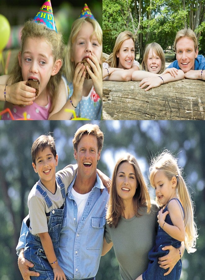 Poxtex مجموعة بوكستكس من 4 أساور عين الحسد ذات 7 عقد، راخي للأخ وزوجة الأخ، تميمة خيط أسود قابلة للتعديل للنساء والرجال مع خرزة ذهبية، سوار يد للحماية - Image 5