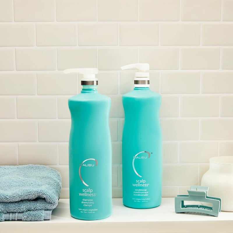 Malibu C Scalp Wellness Conditioner - Eucalyptus & Spearmint Oil, 33.8 Oz - Sulfate-Free Moisturizing Conditioner for Dry Scalp - Image 2