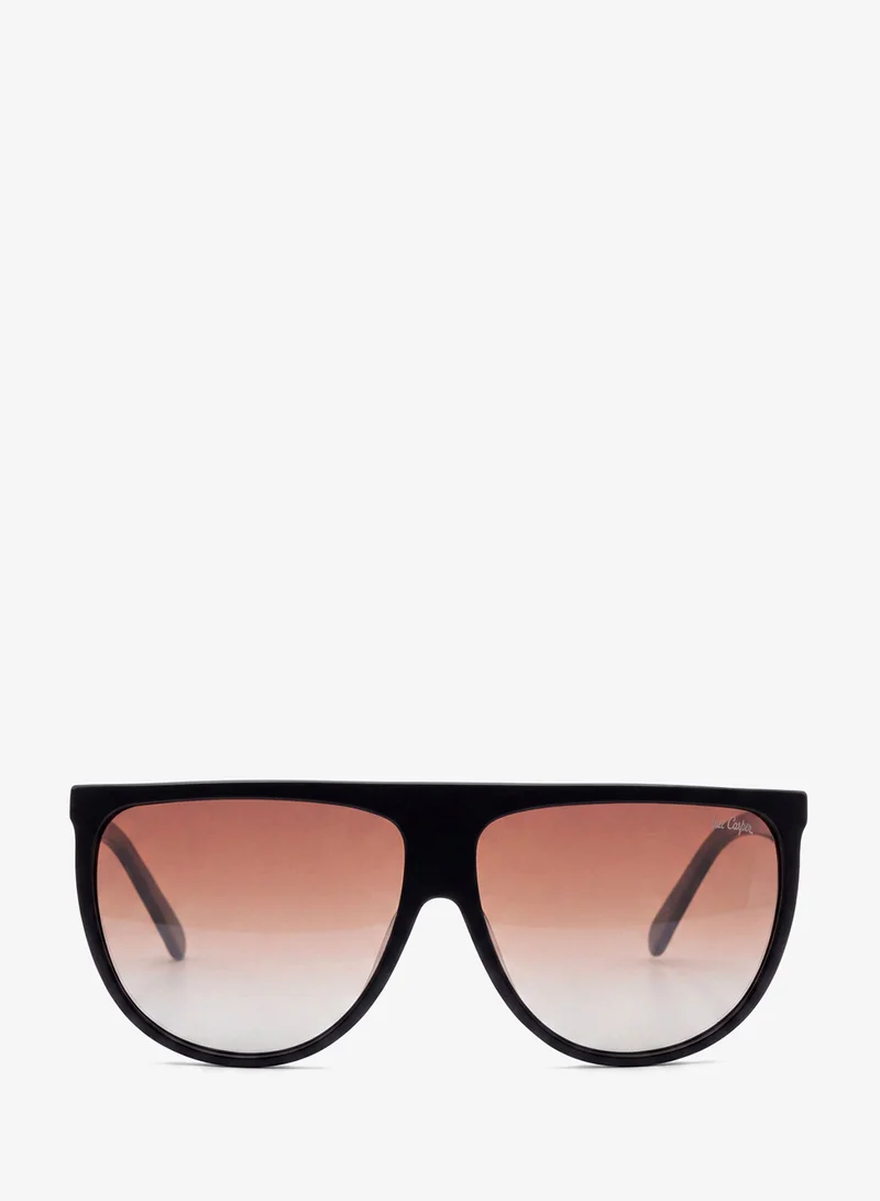 Lee Cooper Polarized Sunglasses Black Frame Brown Mirror Lens 62mm  - LCM10815C1