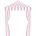 CHUNNIN Pink Circus Party Awning Carnival Theme Decorations Circus White and Pink Striped Porch Banner Carnival Tent for Circus Theme Birthday Party Ice Cream Truck Photo Props Decorations - Image 3