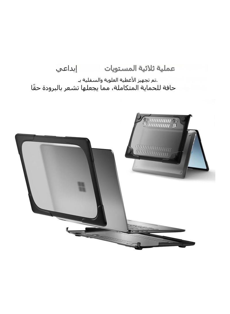 General Heavy-duty case compatible with Microsoft Surface Laptop 7 13.8-inch (2024), with folding stand, frosted frosted cooling case - a shock-resistant and durable protective case  - Image 2
