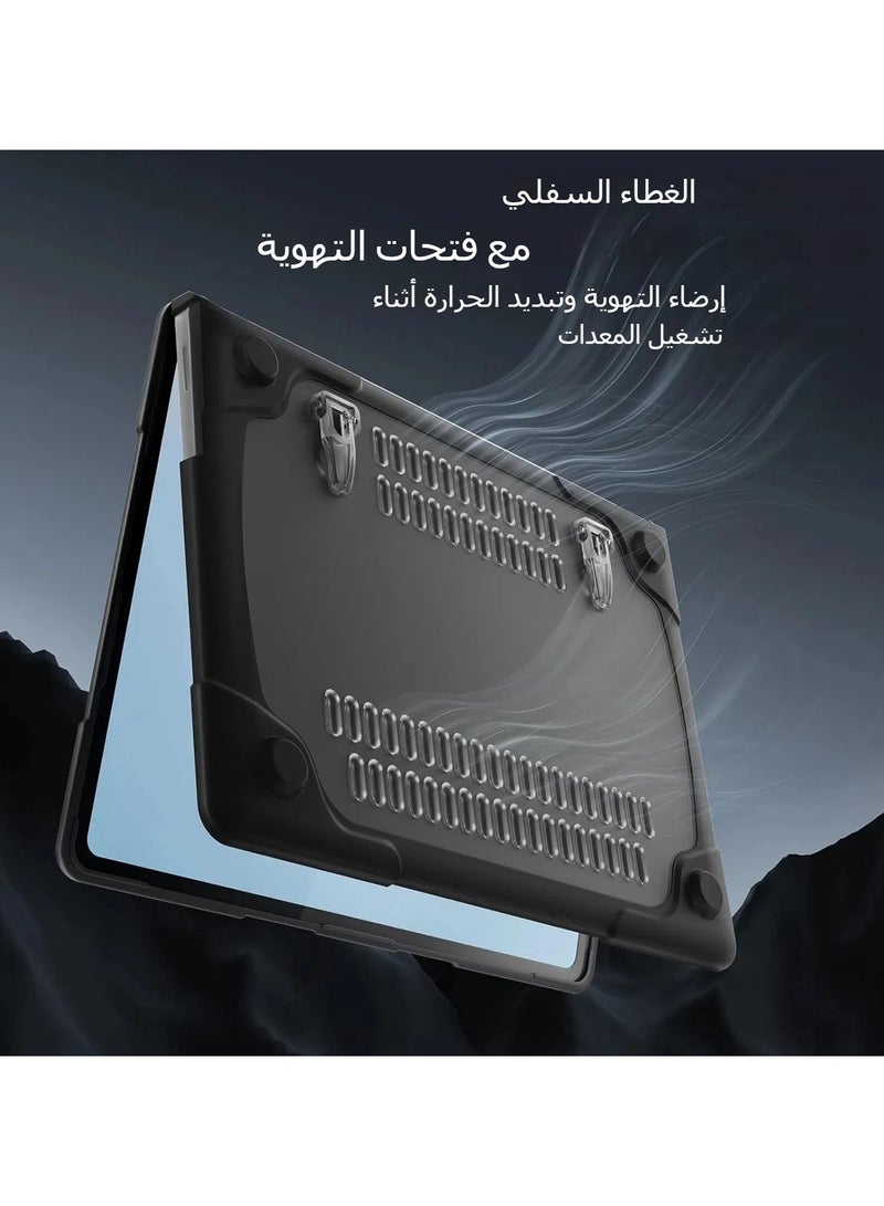 General Heavy-duty case compatible with Microsoft Surface Laptop 7 13.8-inch (2024), with folding stand, frosted frosted cooling case - a shock-resistant and durable protective case  - Image 5