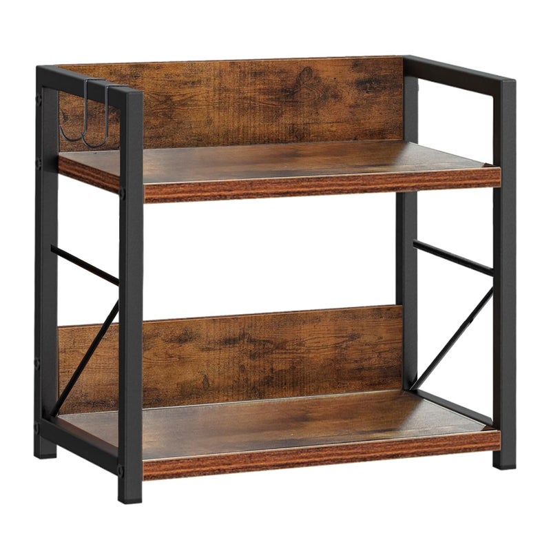 HomDSim 2 Tier Kitchen Counter Shelf Organizer, Coffee Bar Station Organizer, Space Saving Spice Rack, Countertop Shelf for Home Countertop Kitchen Office - Image 1