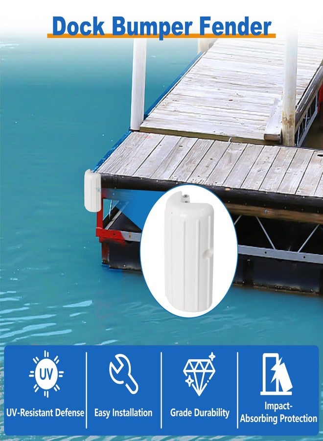 Swess Dock Corner Bumper Fender- Marine-Grade UV-Resistant Fender with Stainless Steel Hardware, 8"x16" Air-Filled Boat Dock Protection for Piers, Yachts, Watercrafts - Image 4