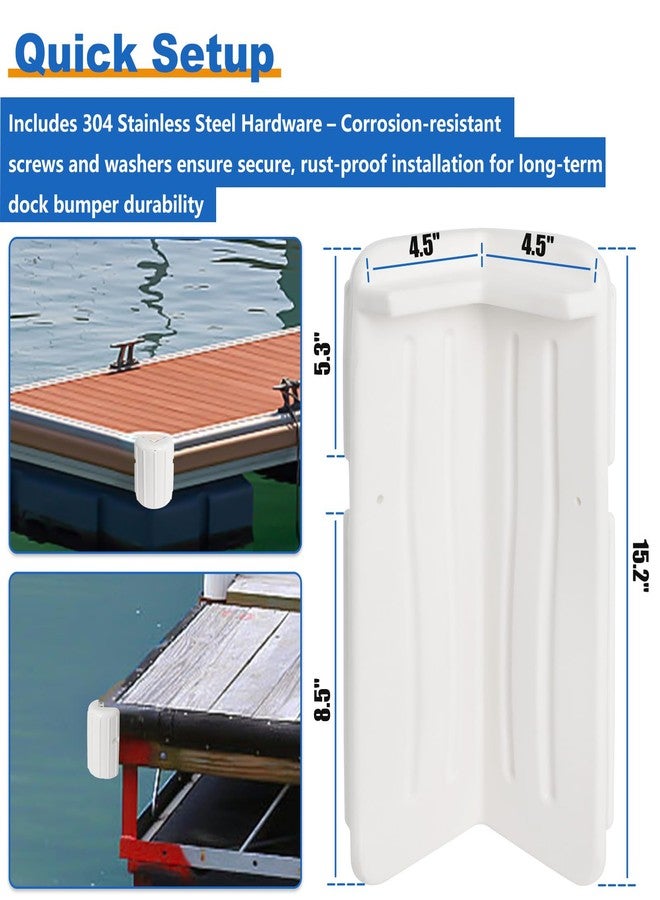 Swess Dock Corner Bumper Fender- Marine-Grade UV-Resistant Fender with Stainless Steel Hardware, 8"x16" Air-Filled Boat Dock Protection for Piers, Yachts, Watercrafts - Image 5
