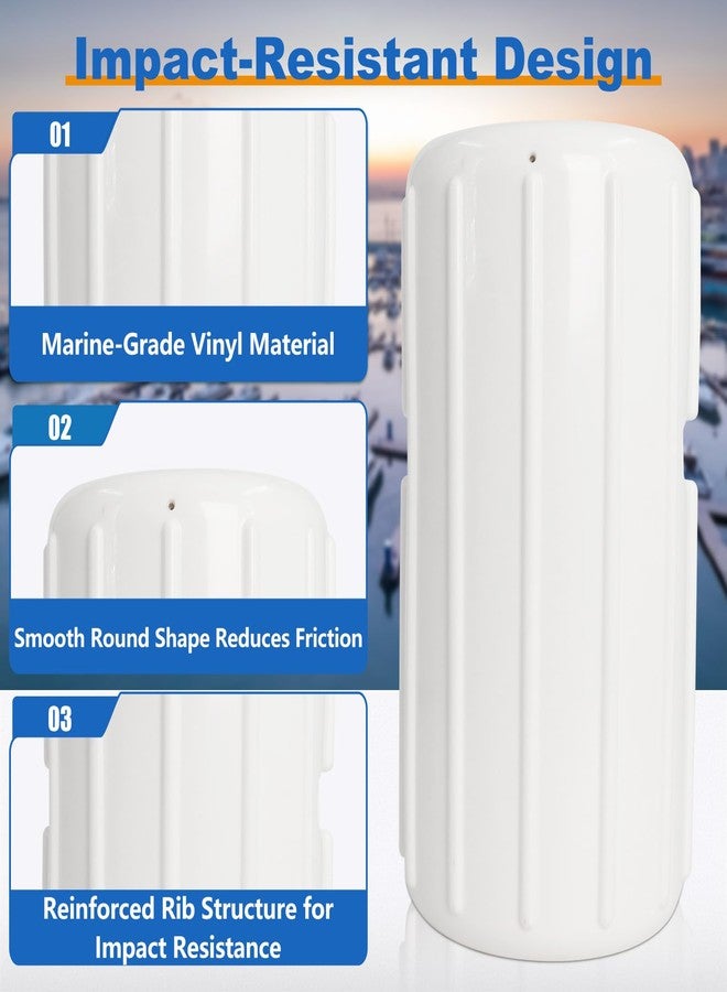 Swess Dock Corner Bumper Fender- Marine-Grade UV-Resistant Fender with Stainless Steel Hardware, 8"x16" Air-Filled Boat Dock Protection for Piers, Yachts, Watercrafts - Image 3