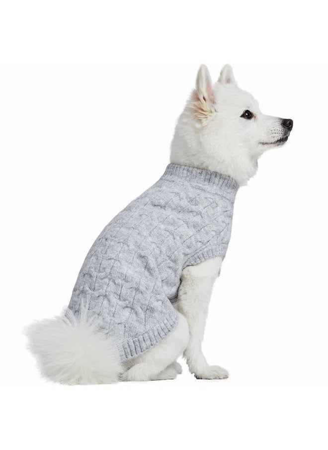 Blueberry Pet Blueberry Pet Dog Sweater - Classic Fuzzy Knit Pullover, Heather Grey Christmas Sweater, Small Dog Clothes, Fleece Dog Sweater, Sweater Vest, Dog Pajamas & Accessories, 10" Back Length  - Image 3