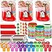 Heentan 144 Pcs Christmas Classroom Gifts for Students Xmas Goodie Bag Fillers for Party Favor Christmas Party Favors Supplies Xmas Silicone Bracelet Stampers Greeting Card Gift Exchange Prize - Image 2