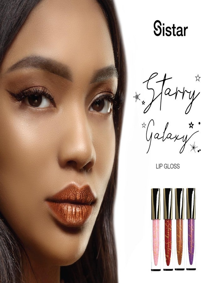 Sistar Starry Galaxy Lip Gloss High Pigment Ultra Shimmer Full-Coverage Metallic Multi-Dimensional Shine 1.5 mL / 0.05 fl. oz. (Libra) - Image 2
