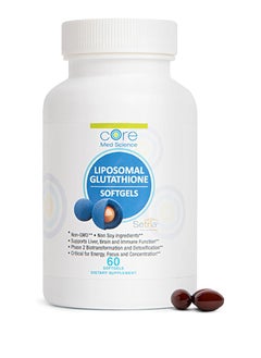 Core Med Science Liposomal Glutathione Supplement (500mg, 60 Softgels) 