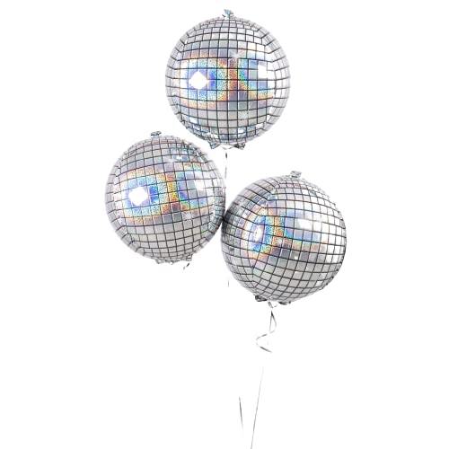 Atpata Funky Disco Theme Dance Party Foil Balloons for Disco theme Decoration (Disco Party Combo - Silver) - Image 4