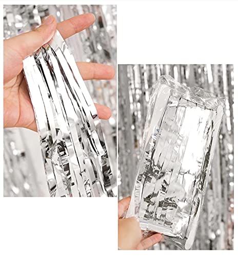 Atpata Funky Disco Theme Dance Party Foil Balloons for Disco theme Decoration (Disco Party Combo - Silver) - Image 3