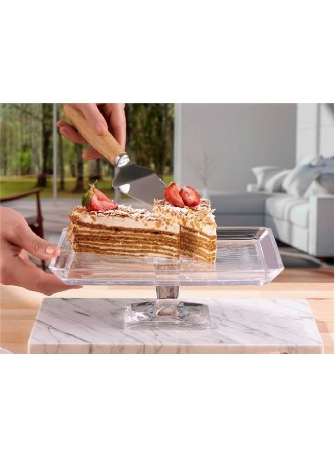 Paşabahçe Pasabahce Madlen Crystallin Footed Service Plate 81×240mm – Serving Plate - Image 2