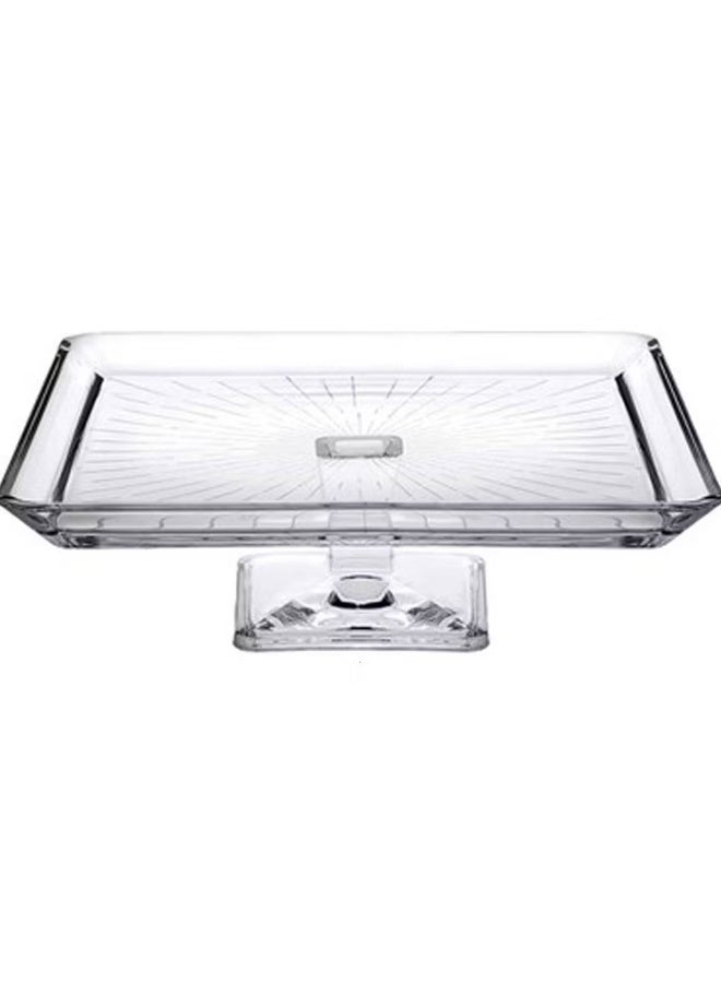 Paşabahçe Pasabahce Madlen Crystallin Footed Service Plate 81×240mm – Serving Plate - Image 1