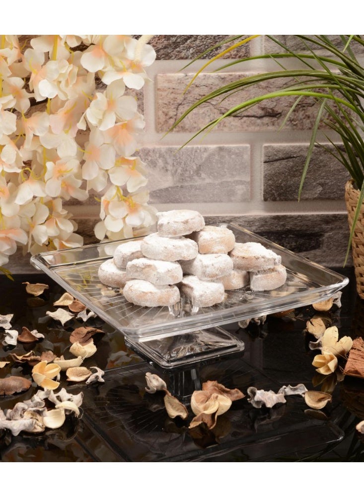 Paşabahçe Pasabahce Madlen Crystallin Footed Service Plate 81×240mm – Serving Plate - Image 3