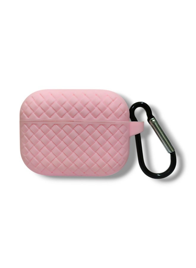 AirPods Pro Silicone Case with Stylish Ribbed Design - Pink  - Image 1