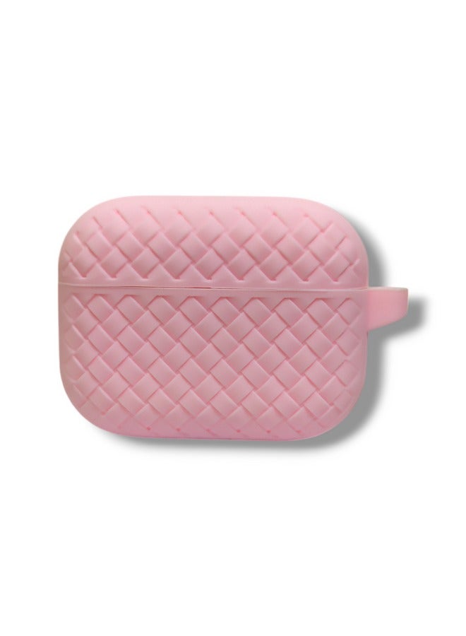 AirPods Pro Silicone Case with Stylish Ribbed Design - Pink  - Image 2