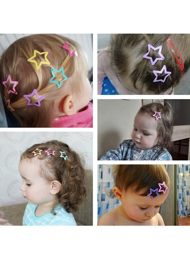 12 حزمة عدم الانزلاق المعادن ستار سناب مقاطع الشعر أزياء ملونة لطيف نجوم الشعر Barrettes دبوس الشعر اكسسوارات للفتيات امرأة الأطفال الصغار طفل - Image 5