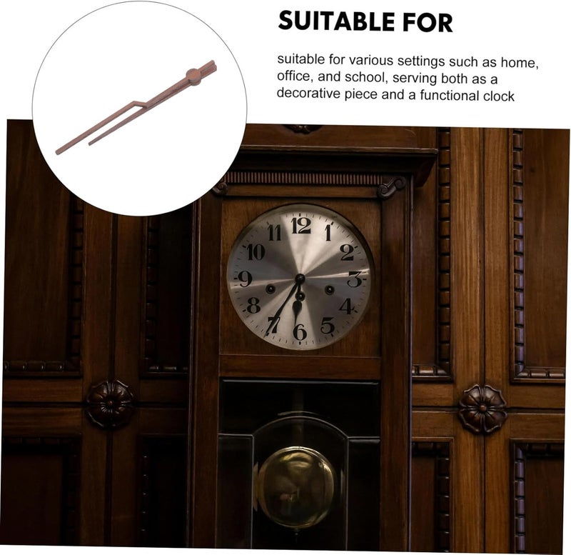 Unomor 5sets Wooden Clock Hands for Clock Repair Artistic Copper Sleeves Precise Timekeeping for Home Office and School Decor - Image 2