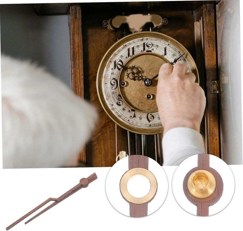 Unomor 5sets Wooden Clock Hands for Clock Repair Artistic Copper Sleeves Precise Timekeeping for Home Office and School Decor - Image 5