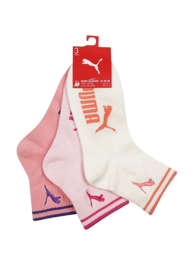 PUMA جوارب نسائية حتى منتصف الساق، جوارب رياضية وعصرية لجميع المواسم، 3 أزواج - Image 3