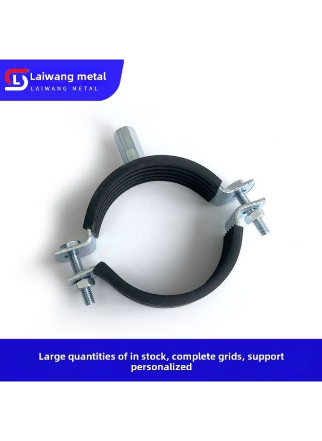 Generic - Standard Tube Bundle Light Pipe Clamp With Rubber Galvanized Joint Female Pipe Clamp Double Vertical Hoop Fittings Supply-Specifications And Models:Please Call Customer Service For Inquiry, Private Photos Will Not Be Sent - Image 1