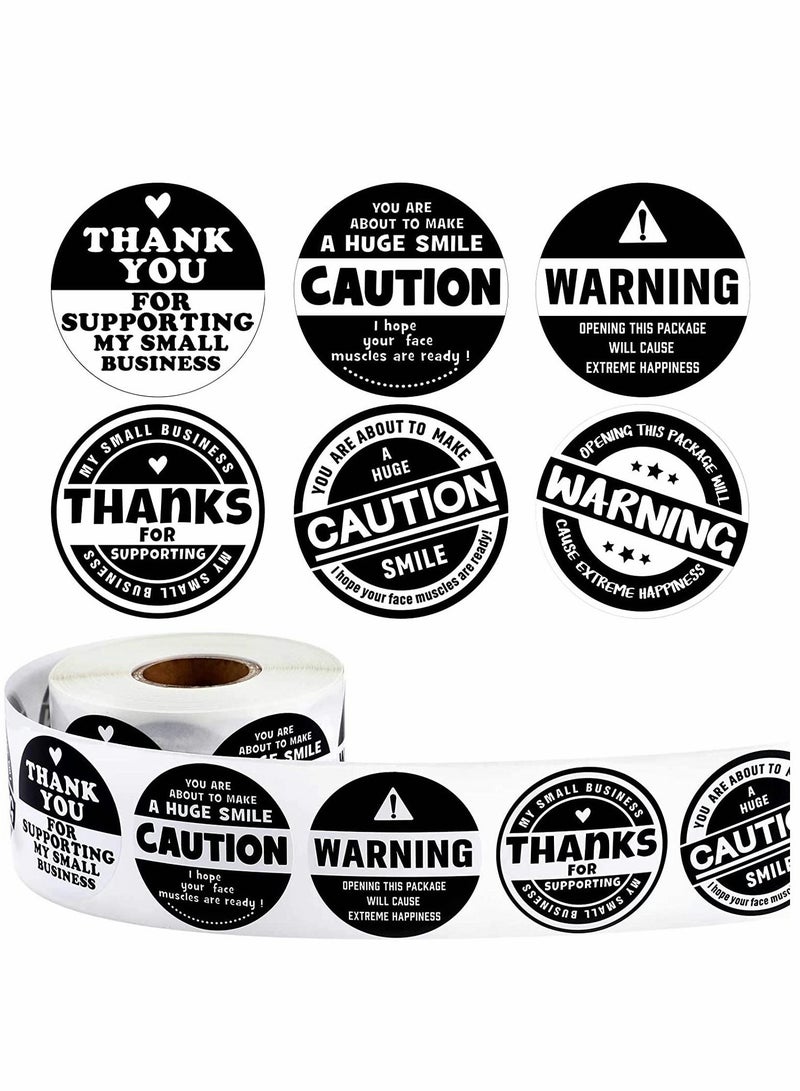 SYOSI Stickers, Thank You Roll Stickers, Extreme Happiness Sticker, Thank You for Supporting My Business Sealing Label Decor, for Business or Personal Wrapping Supplies 1.5 Inch 500 Pieces - Image 1