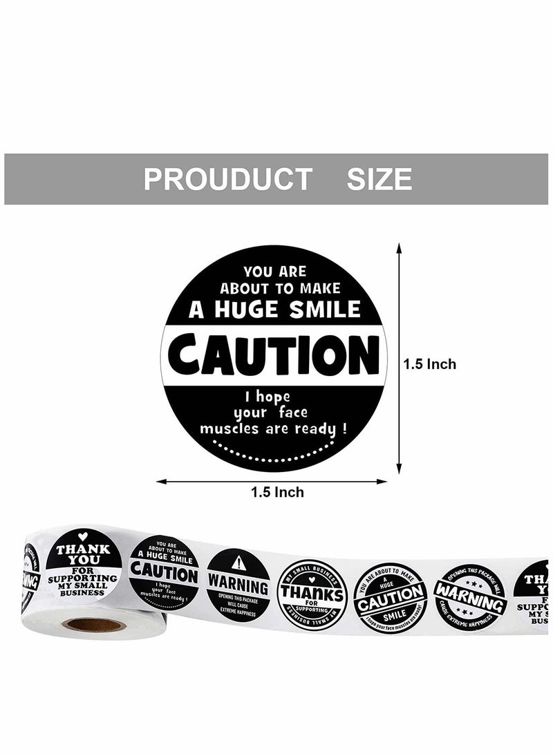 SYOSI Stickers, Thank You Roll Stickers, Extreme Happiness Sticker, Thank You for Supporting My Business Sealing Label Decor, for Business or Personal Wrapping Supplies 1.5 Inch 500 Pieces - Image 2