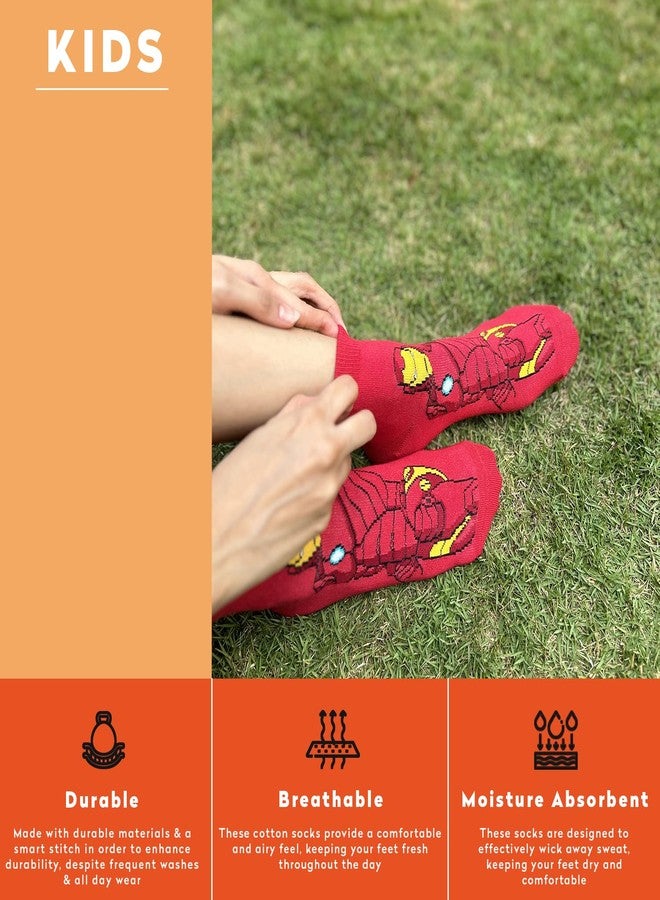 Supersox Ankle Disney Character Socks for Kids, Made with Breathable, Anti Odour & Moisture Absorbent Combed Cotton with a Extra Durable Welt, Ideal For All Day Wear (Pack Of 5) - Image 4