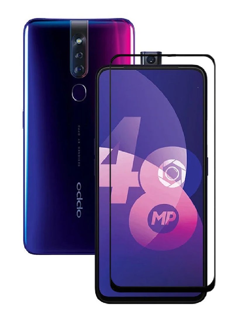AINA واقي شاشة من الزجاج المقوى 5D مصمم لهاتف Oppo F11 Pro مع تغطية كاملة للشاشة من الحافة إلى الحافة وخالي من الفقاعات - Image 1