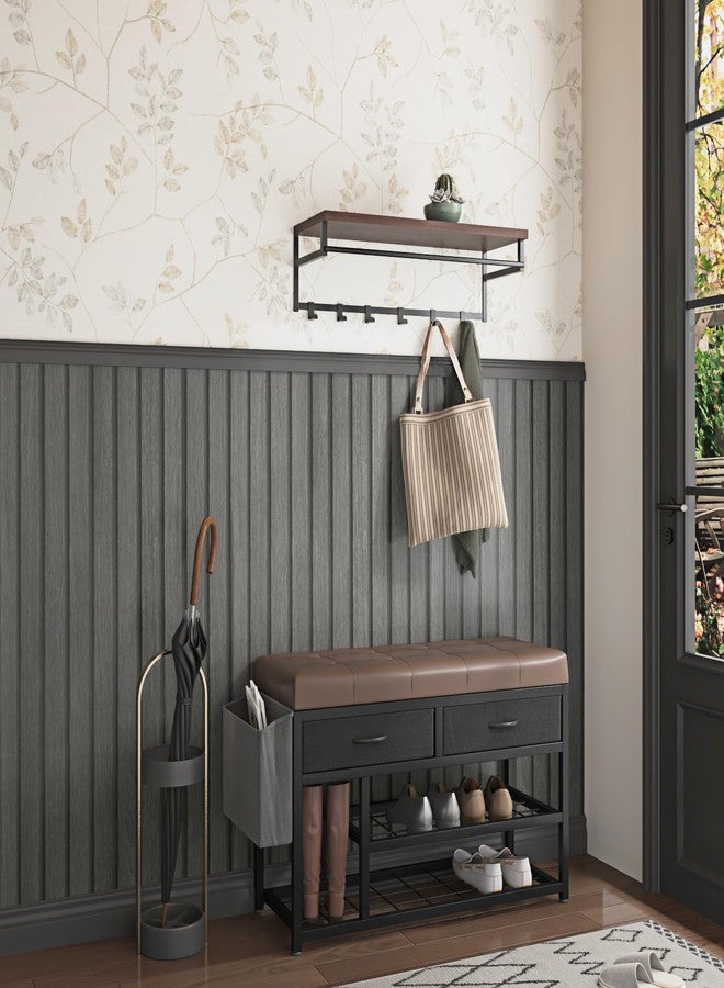 STICKEEP Grey Wood Panel Wallpaper Peel and Stick Wood Slat Wallpaper for Bedroom Living Room Accent Wall Waterproof Faux Stripe Wooden Grain Contact Paper for Kitchen Cabinets Covering 17.7"x315" - Image 3
