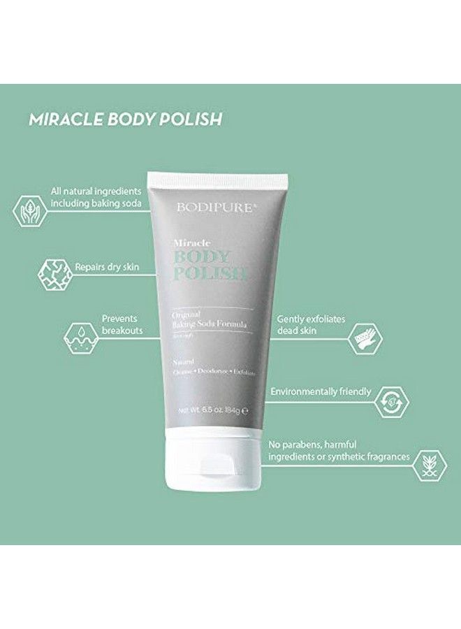 Bodipure Miracle Baking Soda Body Polish Gentle Skin Scrub And Exfoliating Body Wash Natural Ingredients To Smooth Skin Balance Ph And Clear Pores 65 Oz - Image 4