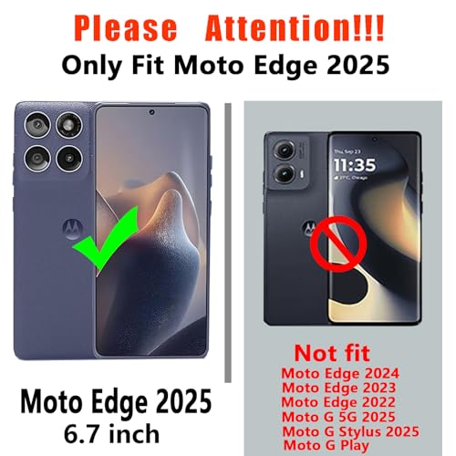 yuanming for Motorola Edge 2025 Case, [Military Grade Drop Tested] with Screen Protector, Dual Layer Protective Heavy Duty Cell Phone Cover Non-Slip Shockproof Case for Moto Edge 2025 (Dark Green) - Image 2