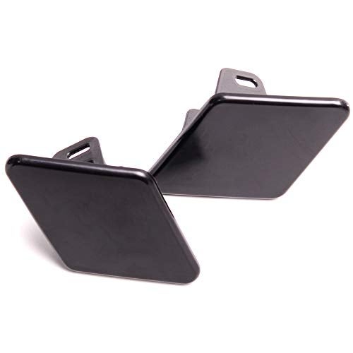 CNUPSM Front Headlight Washer Cover Nozzle Cap 1 Pair Flat Black Compatible With BMW 3 Series E90/E91 2005-2009 - Image 1