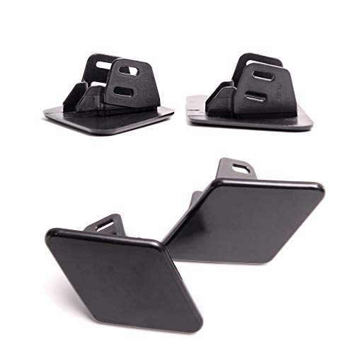 CNUPSM Front Headlight Washer Cover Nozzle Cap 1 Pair Flat Black Compatible With BMW 3 Series E90/E91 2005-2009 - Image 5