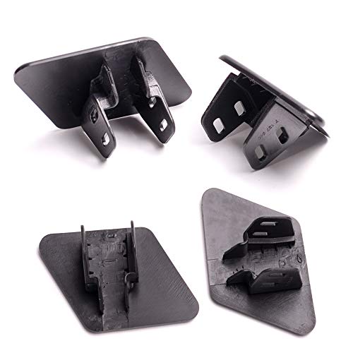 CNUPSM Front Headlight Washer Cover Nozzle Cap 1 Pair Flat Black Compatible With BMW 3 Series E90/E91 2005-2009 - Image 4