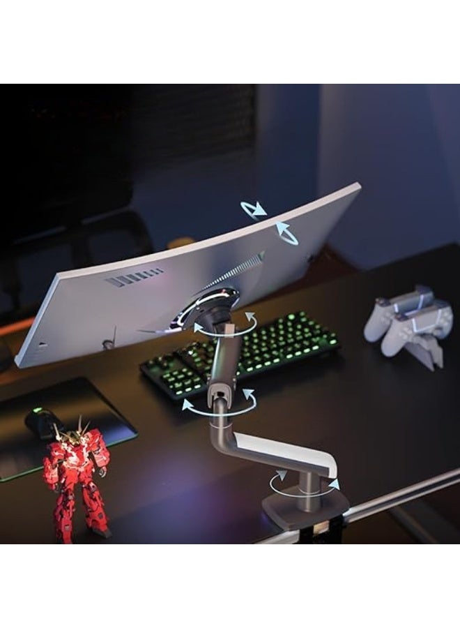 NB NORTH BAYOU NB Large Monitor Arm – Heavy-Duty Adjustable Stand for Curved & Flat Screens 24"–49", VESA 75/100, Load Capacity 2–18kg – Perfect for Gaming & Daily Use - Image 2