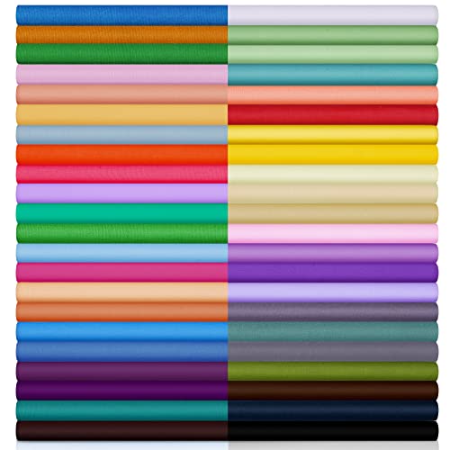 Macarrie 40 Piece Solid Color Fabric Bundles - 10 x 10 Inch Multi-Color Fabric Squares for Quilting, Patchwork, Sewing & Craft Projects - Image 1