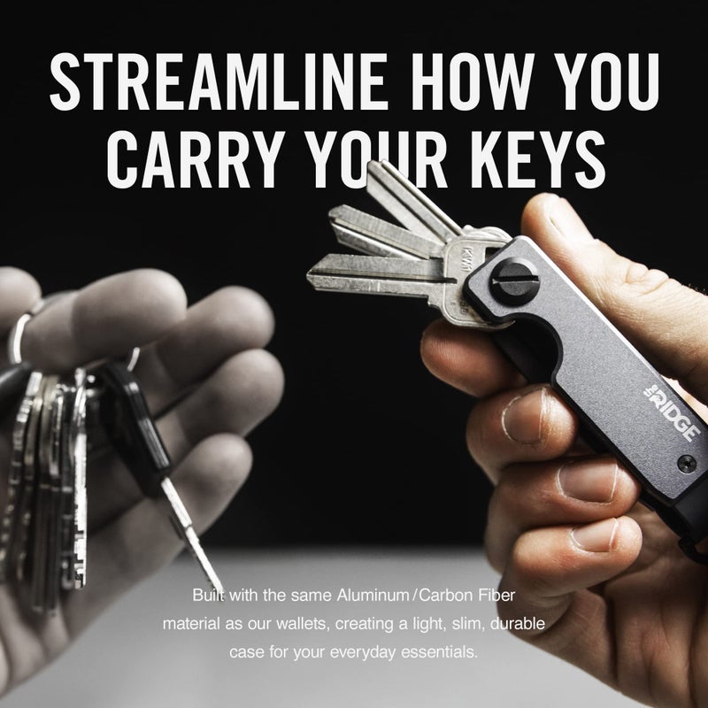 The Ridge The Ridge Key Organizer - Compact Metallic Key Holder | Minimalist Innovative Keyholder | Smart Keychain Secures 2-6 Keys (Aluminium Gunmetal)  - Image 4