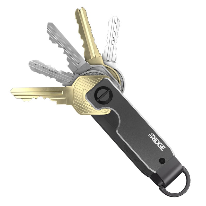 The Ridge The Ridge Key Organizer - Compact Metallic Key Holder | Minimalist Innovative Keyholder | Smart Keychain Secures 2-6 Keys (Aluminium Gunmetal)  - Image 1
