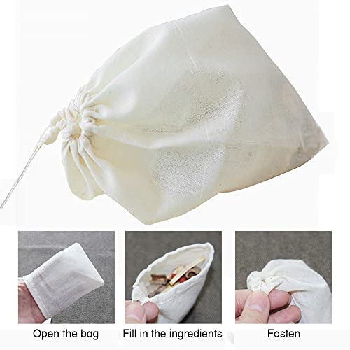 OREAYU 6 Pack 10"x7" Nut Milk Bags - 100% Unbleached Organic Cotton Cheesecloth, Reusable Food Strainer Colander for Straining Almond/Oat Milk, Celery Juice, Cold Brew Coffee, Yogurt and Cheese Making - Image 4