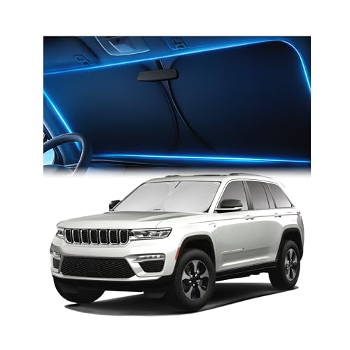 Magnelex Windshield Sun Shade for Jeep Grand Cherokee 20112026 Foldable Car Window Sunshade Heat UV Visor Cover Reflective Front Shades Accessories - Image 1