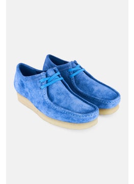 clarks Men Standard Wallabee Lace Up Casual Shoes, Bright Blue  - Image 1