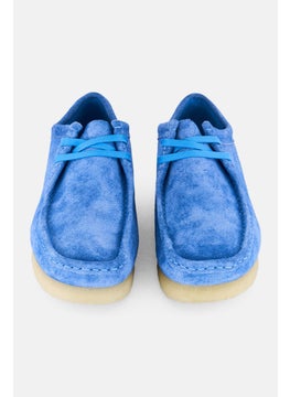 clarks Men Standard Wallabee Lace Up Casual Shoes, Bright Blue  - Image 4