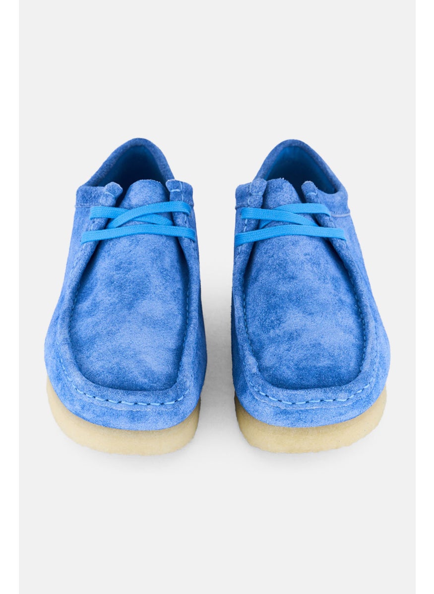clarks Men Standard Wallabee Lace Up Casual Shoes, Bright Blue  - Image 4