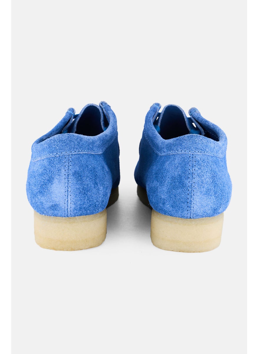 clarks Men Standard Wallabee Lace Up Casual Shoes, Bright Blue  - Image 3